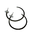 Silver studded small Hoops Earrings