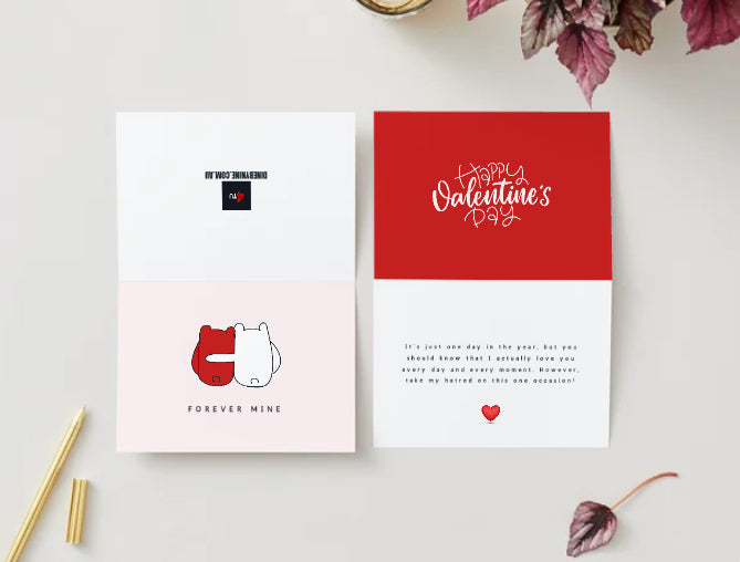 ‘Bad1’ Happy Valentines Card