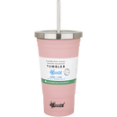 Insulated Tumbler Pink with S/Steel Straw 500ml