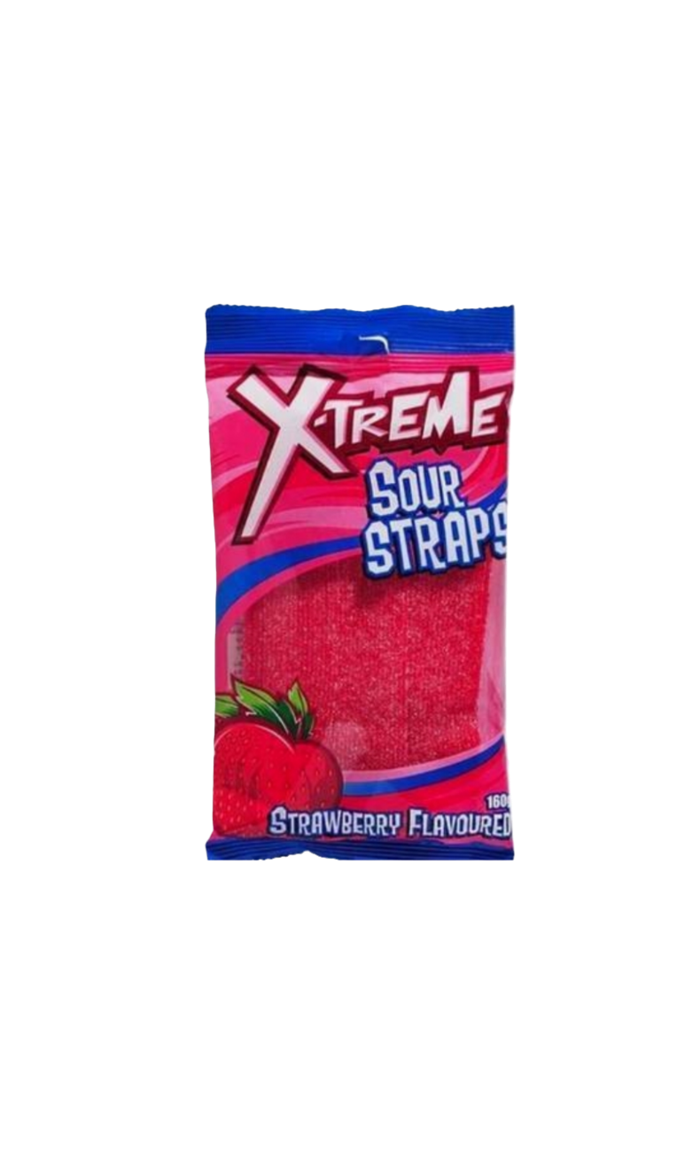 Xtreme Strawberry Sour Straps 160g