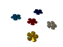 Embellishments Multicolour Flowers (Medium size) (Pack of 5)