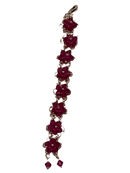 Elegant Floral Bracelet (Magenta Pink)