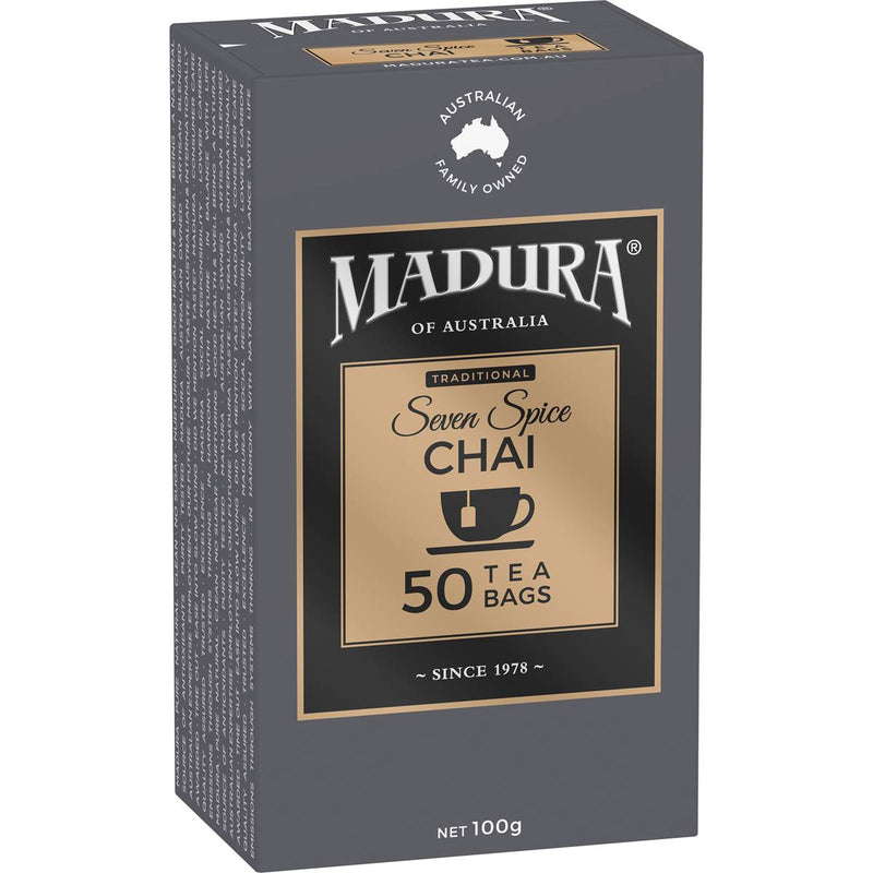 Madura Seven Spice Chai Tea Bags 50 Pack