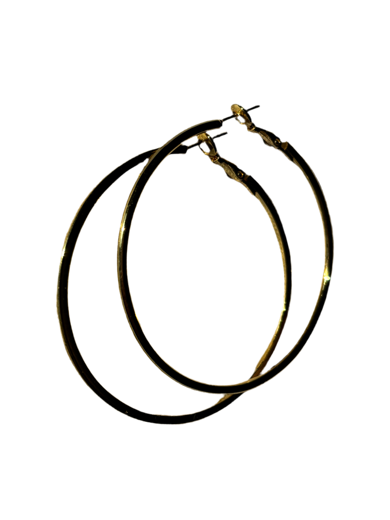 Golden Hoops Earrings (Medium Size)