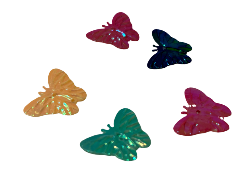 Embellishments Multicolour Pastel Butterfly (Large size) (Pack of 5)