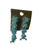 Floral Drop & Dangle Earrings (Aqua Blue)