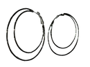 Silver Hoop in hoop Earrings with cuts (Medium Size)
