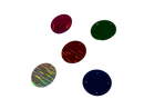 Embellishments Multicolour Circle (Large size) (Pack of 5)