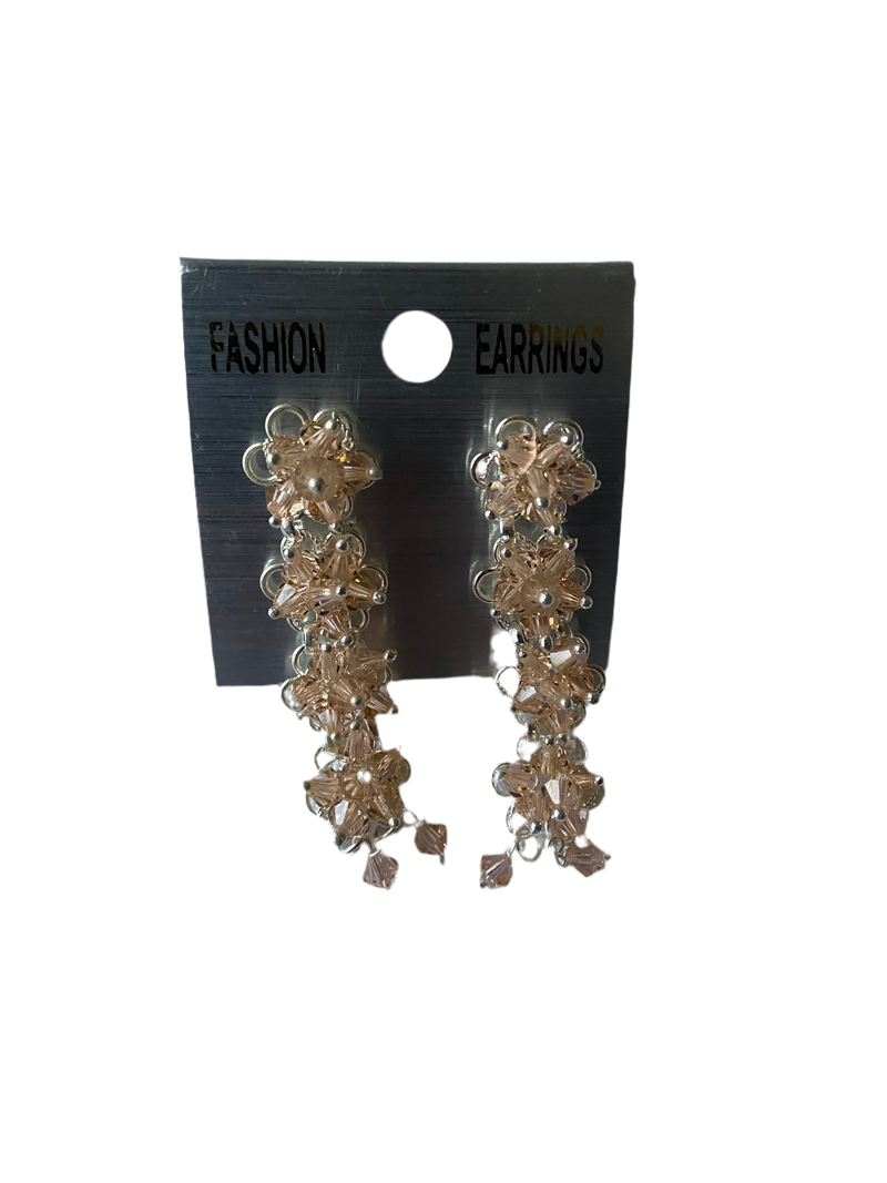 Floral Drop & Dangle Earrings (Peach)