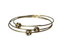 Silver bangles with sparkly stones for kids (Age 0-3), Set of 3
