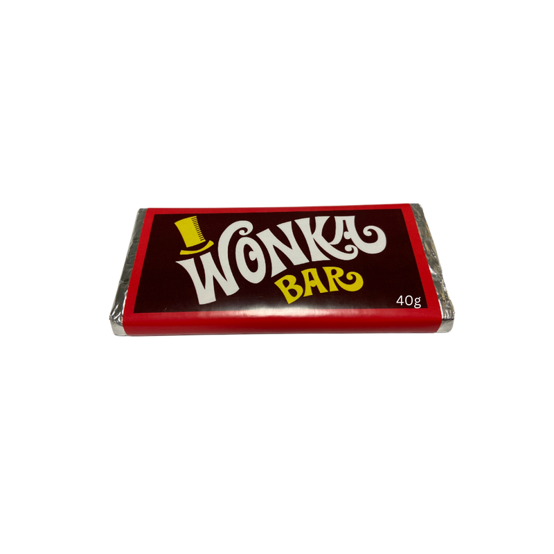 Small Wonka Bar Hazelnut Creme Chocolate (Silver): 40g