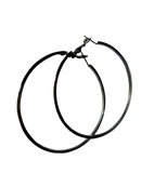 Silver Hoops Earrings (Medium Size)