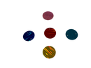 Embellishments Multicolour Circles (Medium size) (Pack of 5)