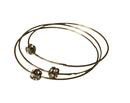 Silver bangles with sparkly stones for kids (Age 0-3), Set of 3