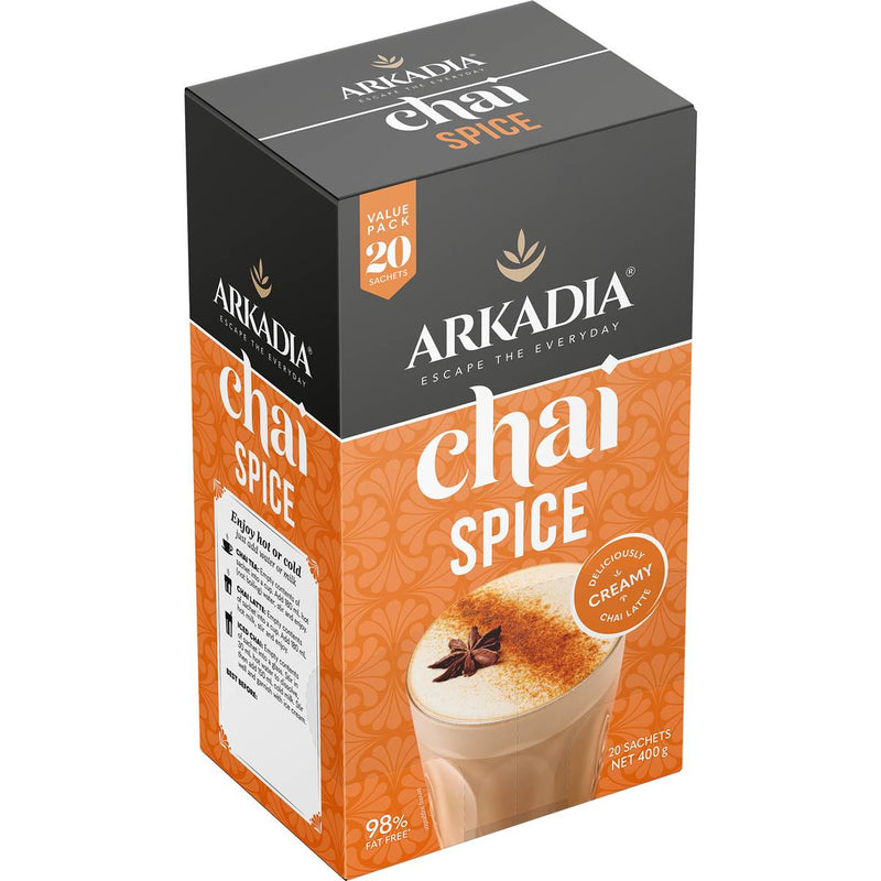 Arkadia Chai Tea Spice Sachets 20 Pack