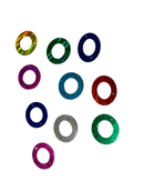 Embellishments Multicoloured Circles (Large size) (Pack of 10)