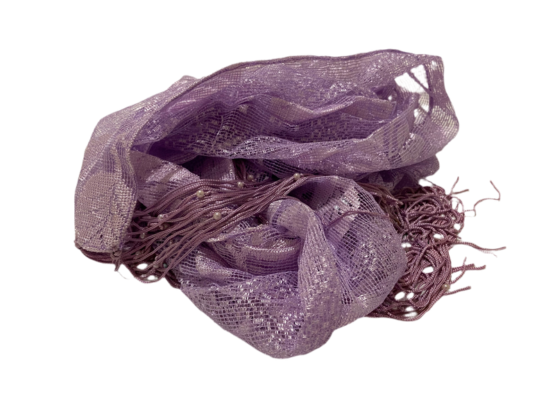 Women's Organza Scarves, Summer Sun Protection, Breathable Shawls, Retro Coarse Raw Edge Silk Scarves