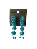Floral Drop & Dangle Earrings (Sky Blue)