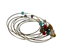 Colourful beaded Silver bangles for kids (Age 1-4), Set of 8