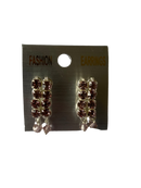 Rectangle Hoop Earrings (Rose Gold)