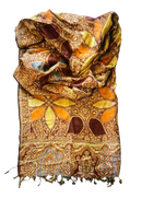 Women’s Pashmina Wool Blend Indian Handicraft Woven Shawls, Scarf, Wraps (Full length)