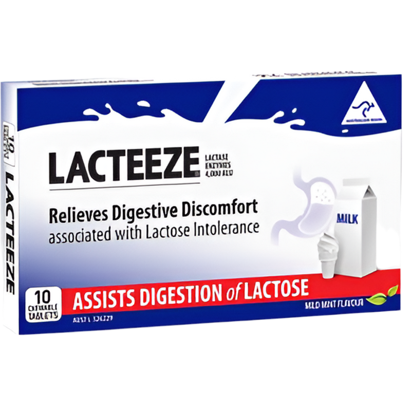 Lacteeze Chewable (Mild Mint Flavour) 10 Tablets