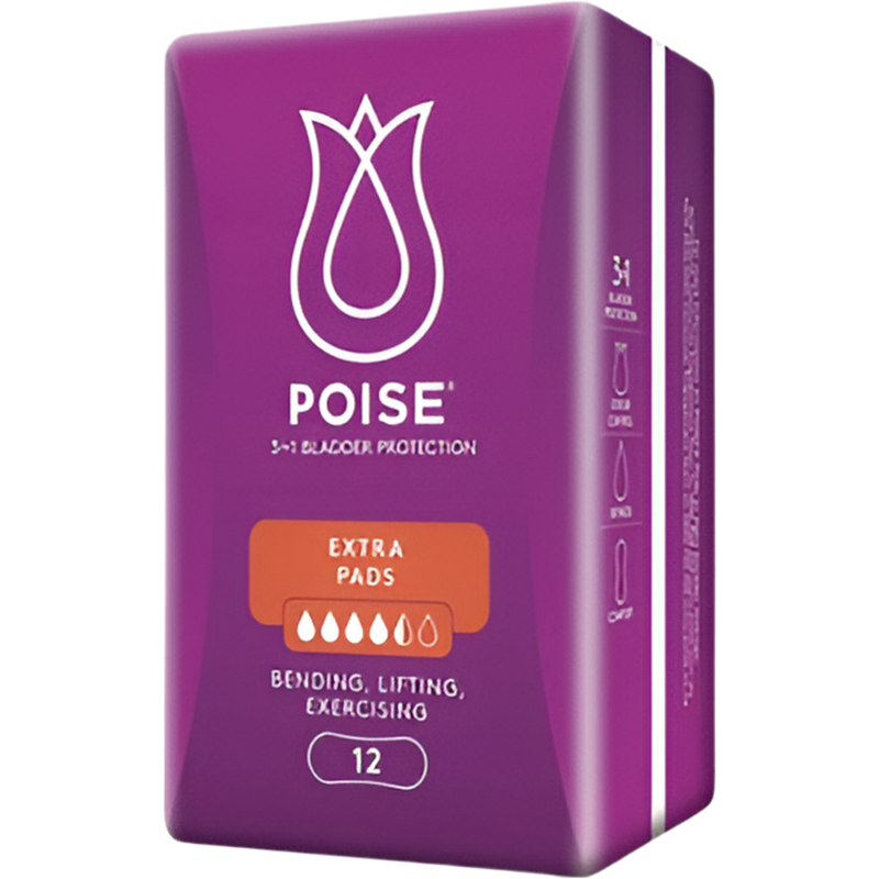 Poise Incontinence Pads Extra Absorbency 12 Pack