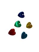 Embellishments Multicoloured Hearts (Medium size) (Pack of 5)