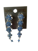 Floral Drop & Dangle Earrings (Blue)