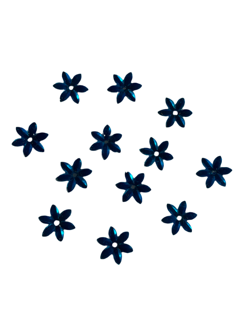 Embellishments Aqua stars (Pack of 12)