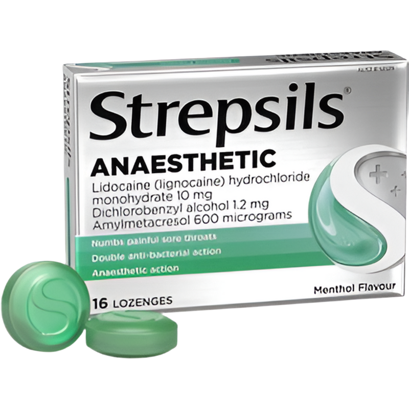 Strepsils Plus Anaesthetic Numbing Pain Relief Lozenges 16 pack