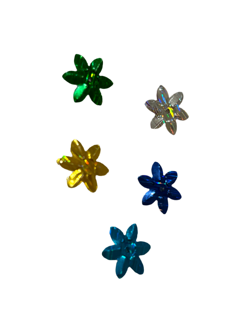 Embellishments Multicolour Flowers (Medium size) (Pack of 5)