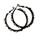 Golden Hoop Earrings with Multicolor drops (Small Size)