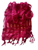 Women's Gauze Scarves, Summer Sun Protection, Breathable Shawls, Retro Coarse Raw Edge Silk Scarves