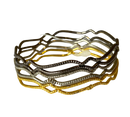 Bangles for kids (Age 0-3), Set of 3 colours (Golden, Silver and Copper)