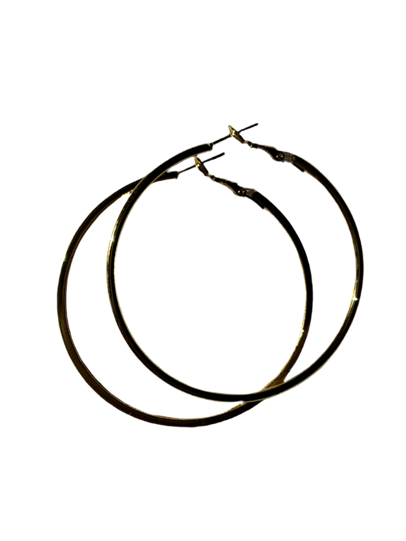 Golden Hoops Earrings (Medium Size)