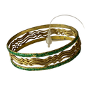 Golden and Green Bangles for kids (Age 0-3), Set of 6