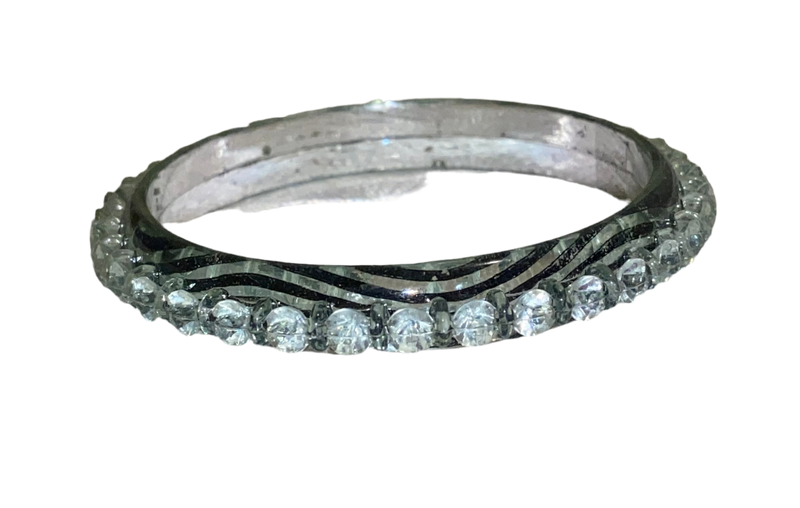 Black & White bangle with diamond cut beads for kids (Age 0-3)