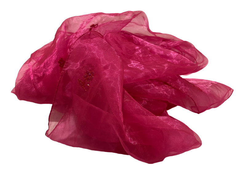 Women's Organza Scarves, Summer Sun Protection, Breathable Shawls, Retro Coarse Raw Edge Silk Scarves