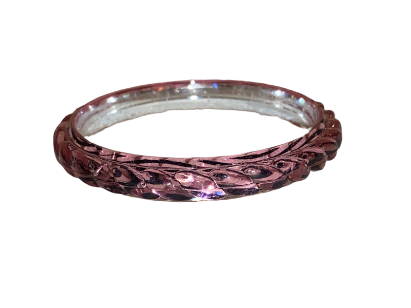 Rouge pink translucent bangle for kids (Age 0-3)