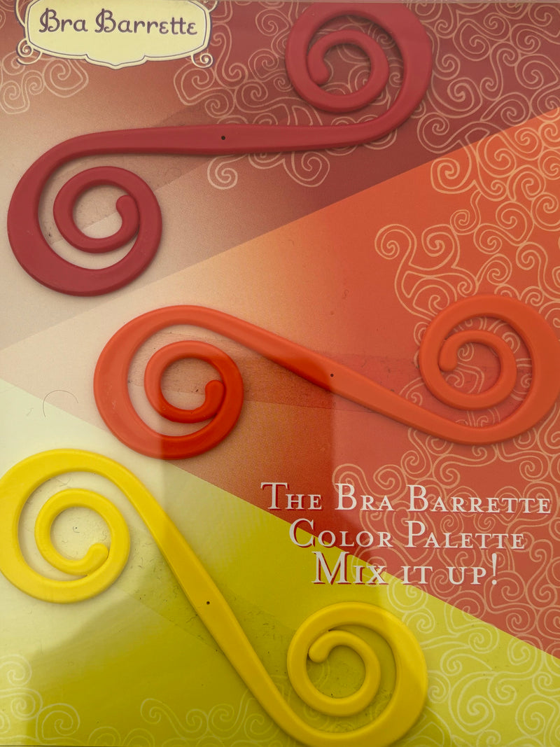 Bra Barrette Palette Set of 6 different colours (Purple, Blue, Green, Red, Orange, Yellow)