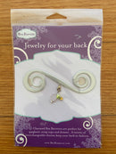 Silver Bra Barrette with Lime Cocktail Charm