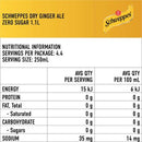 Schweppes Dry Ginger Ale Zero Sugar 1.1 L