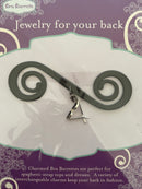 Black Bra Barrette with glasses charm