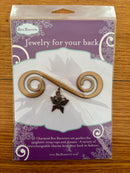 Bronze Bra Barrette with Copper butterfly charm