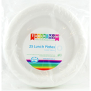 White Plastic Plates Round 180mm 20pk