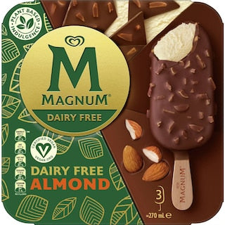 Magnum Dairy Free Vegan Frozen Dessert Sticks Almond 3 Pack