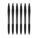 6 Pack Retractable Gel Pens - Black