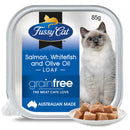 Fussy Cat Grain Free Adult Wet Cat Food Salmon & Oceanfish & Olive Oil 85g