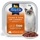 Fussy Cat Grain Free Adult Wet Cat Food Chicken & Turkey & Cranberry 85g